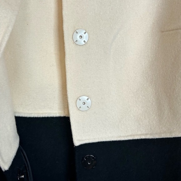 Talbot Black and Ivory Short Wool Jacket Size 2 XS/S - Picture 4 of 11